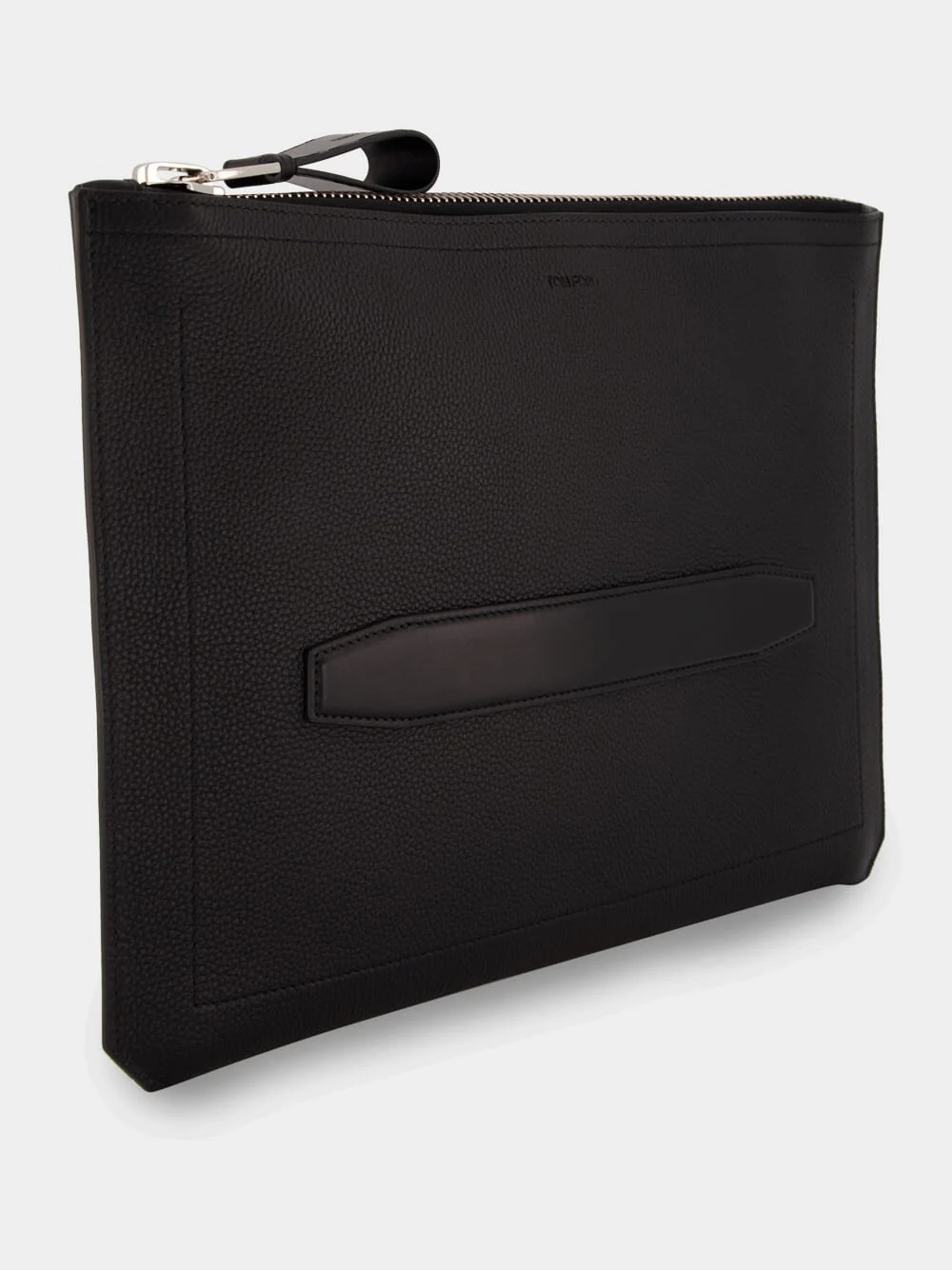 Black Buckley Handle Leather Portfolio - Image 2
