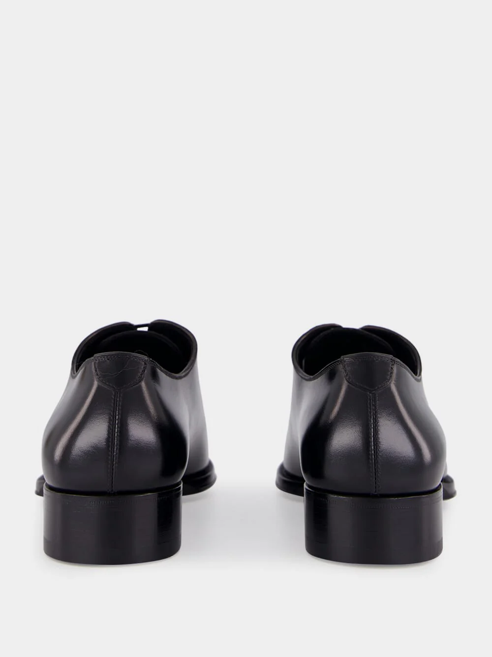 Black Burnished Leather Elkan Lace Up - Image 5