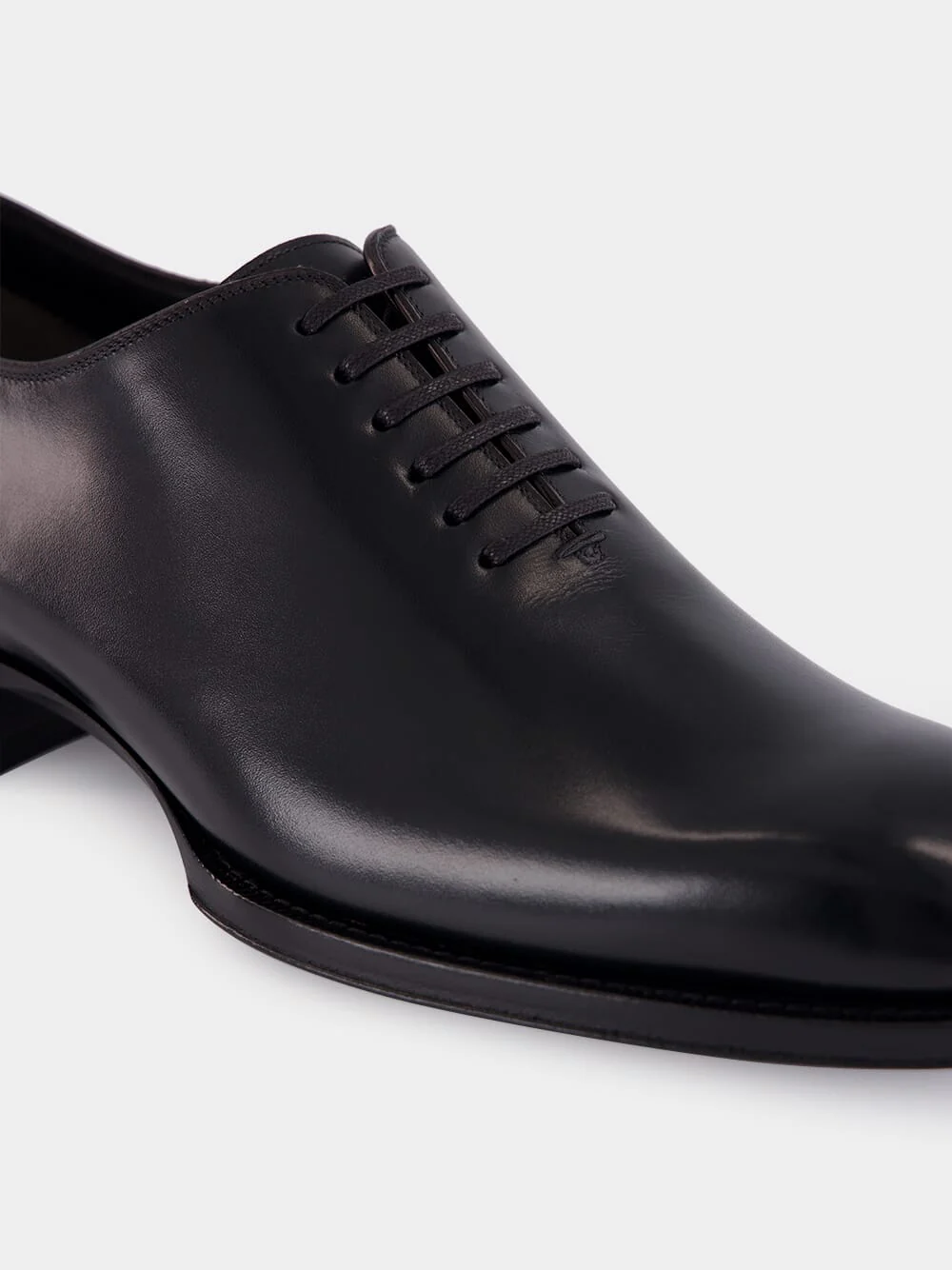 Black Burnished Leather Elkan Lace Up - Image 7