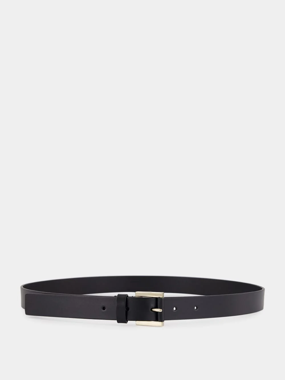 Black Calf Leather Belt