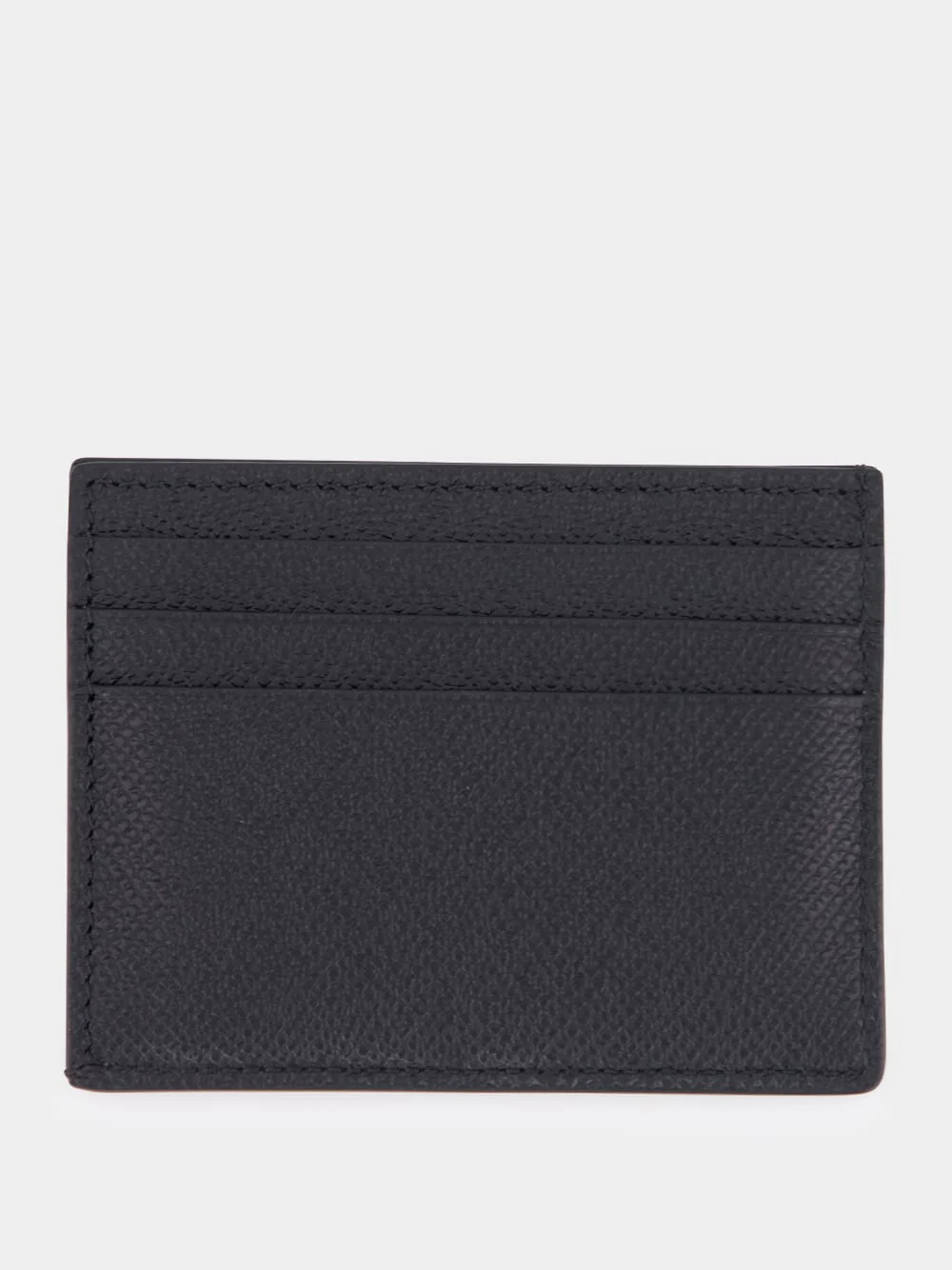 Black Calf Leather Cardholder with Central Pocket - Image 2