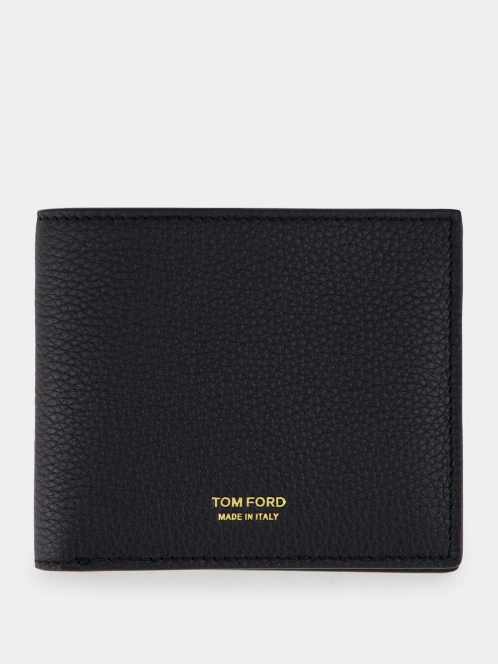 Black Classic Bifold Wallet in Soft Grain Leather