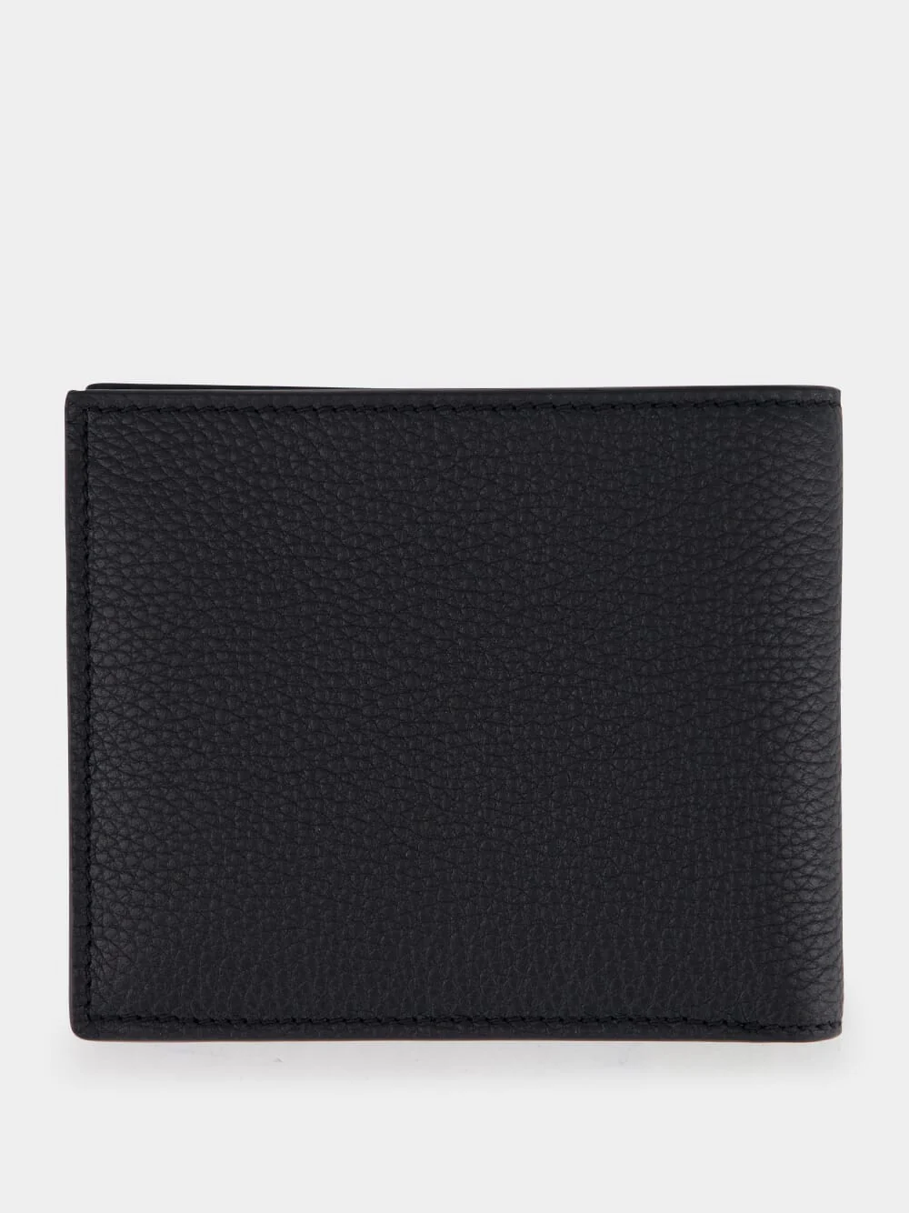 Black Classic Bifold Wallet in Soft Grain Leather - Image 2