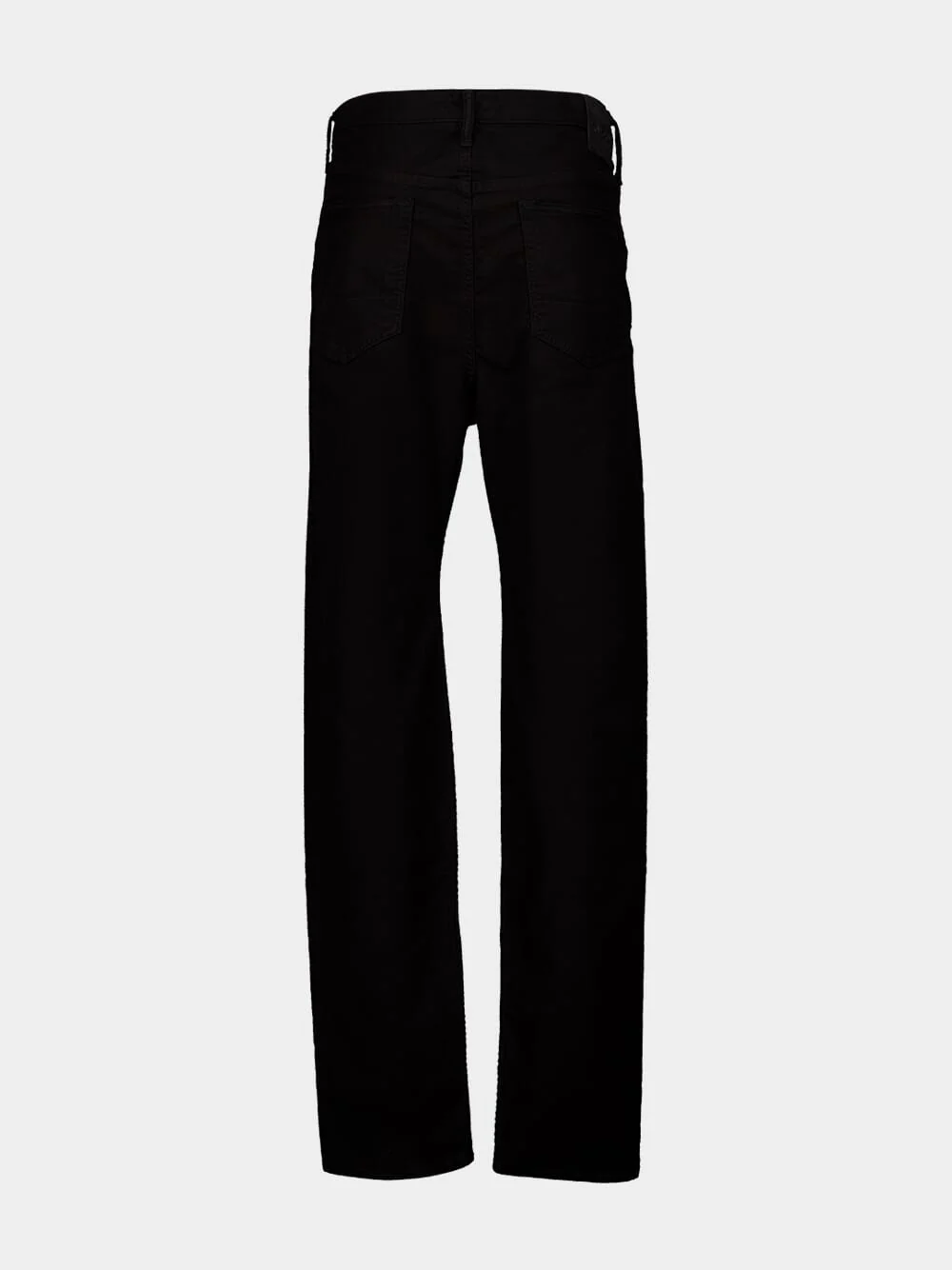 Black Cotton Blend Straight-Leg Jeans - Image 2