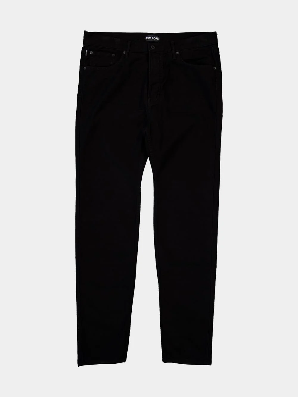 Black Cotton Blend Straight-Leg Jeans - Image 3