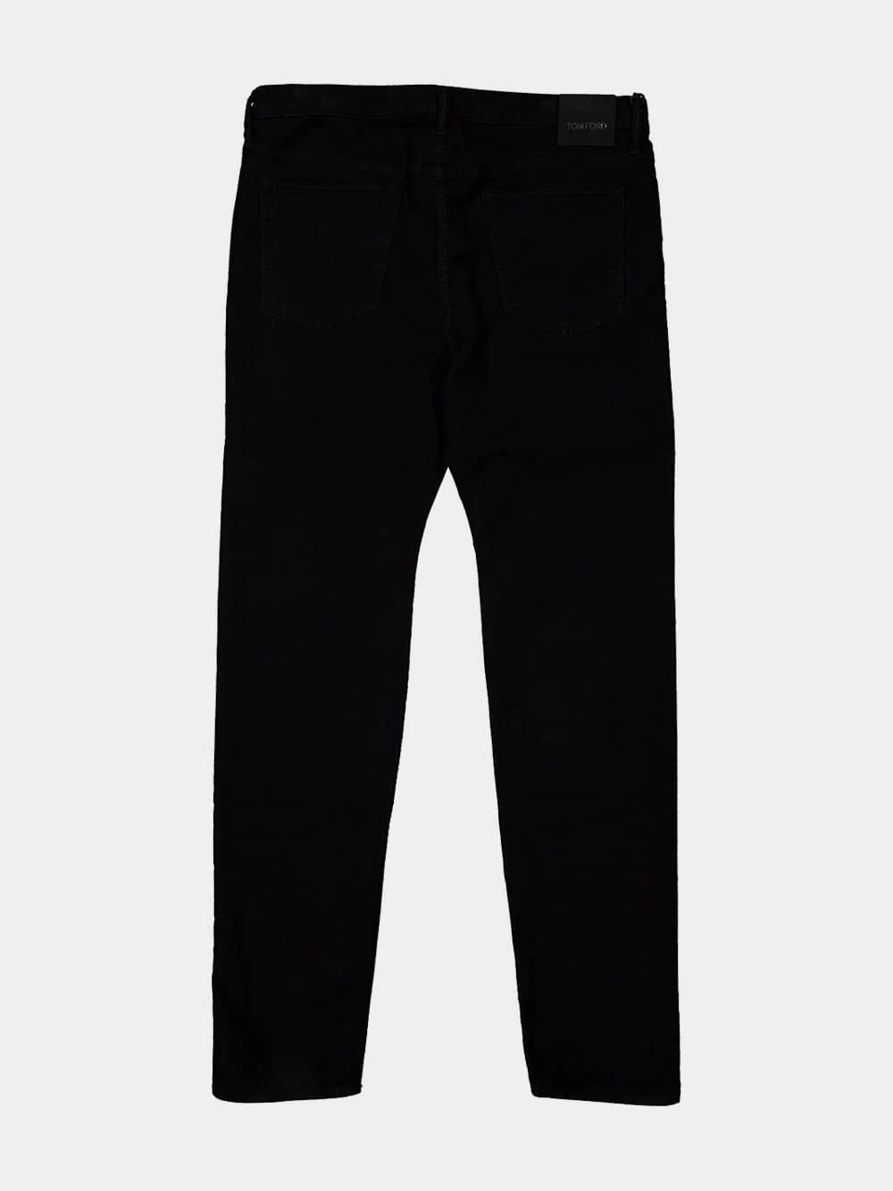 Black Cotton Blend Straight-Leg Jeans - Image 4