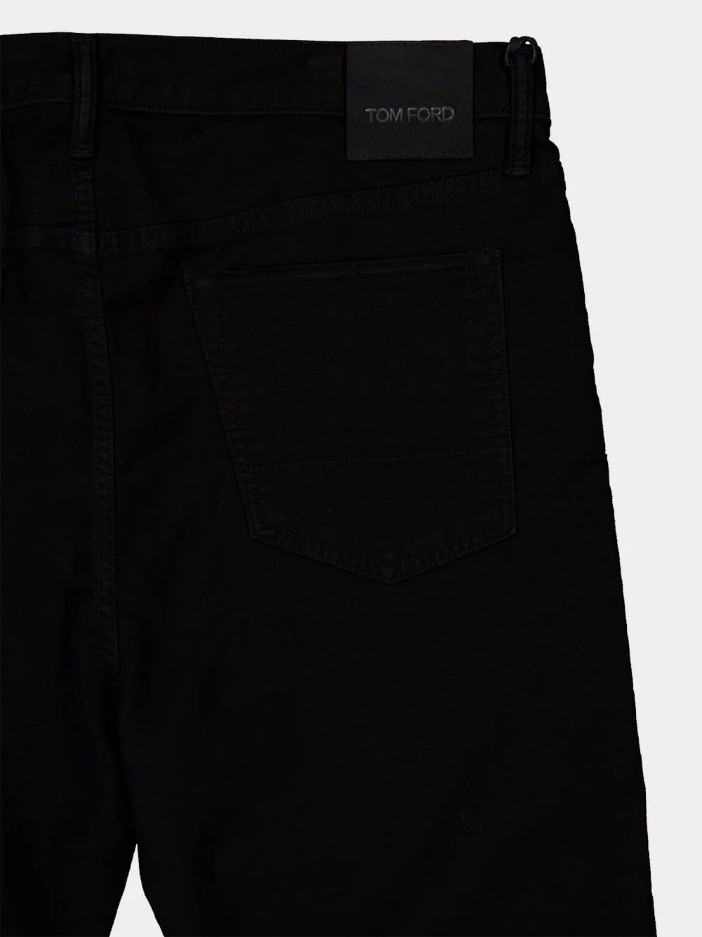 Black Cotton Blend Straight-Leg Jeans - Image 6