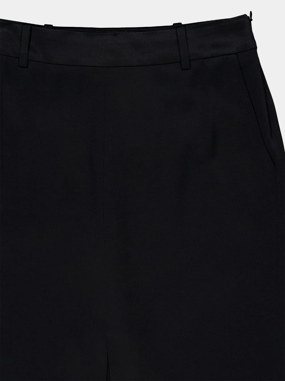 Black Crepe Envers Satin Tailored Skirt - Image 4