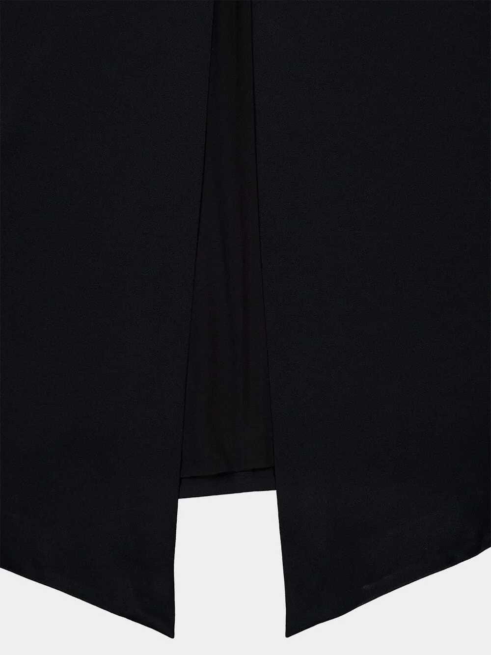 Black Crepe Envers Satin Tailored Skirt - Image 5