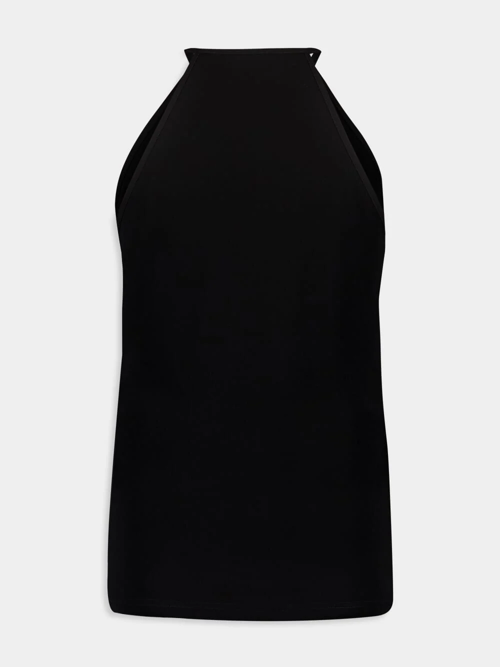 Black Crepe Jersey Halterneck Top - Image 2
