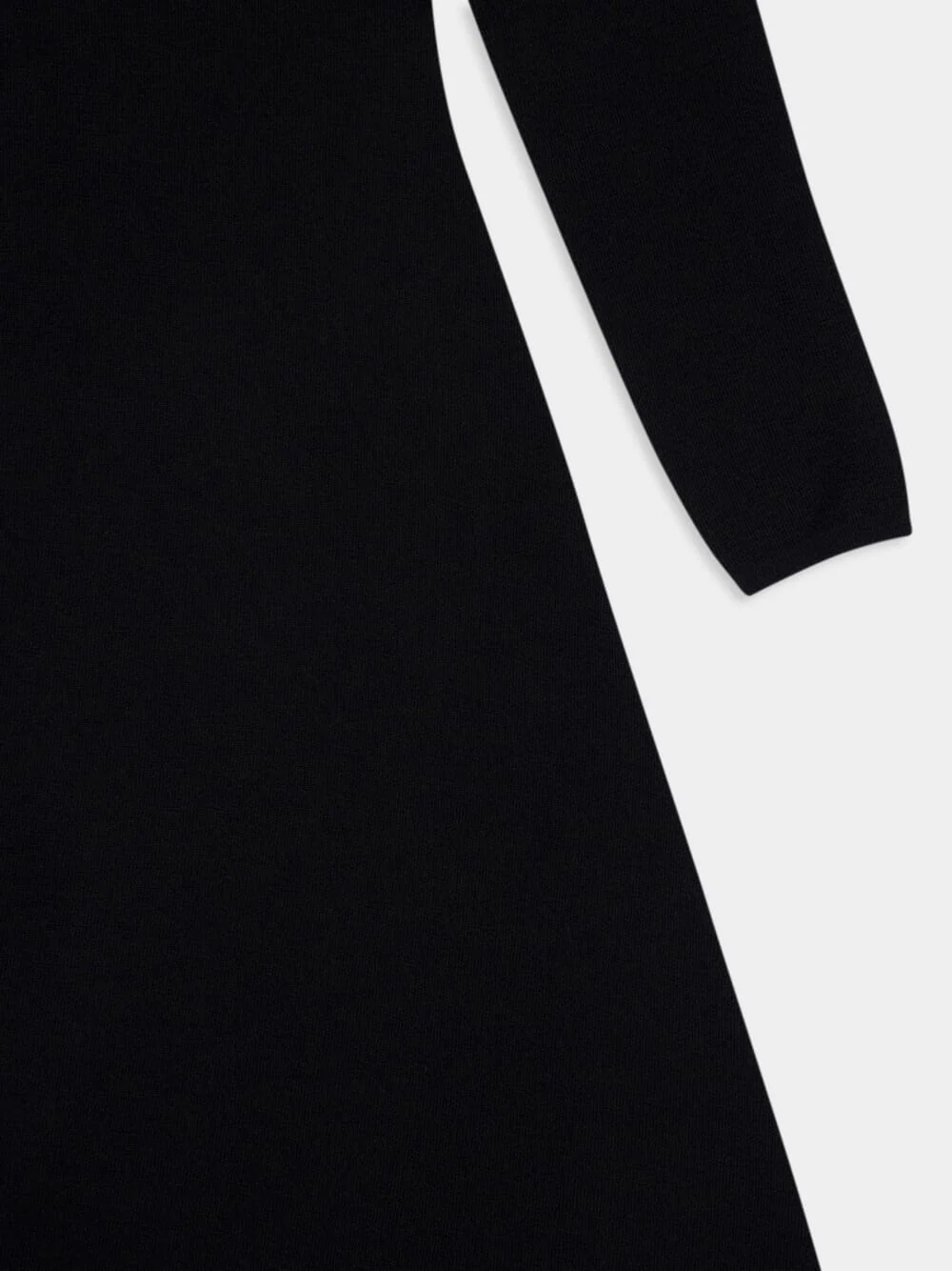 Black Fine Cashmere Silk Column Dress - Image 6
