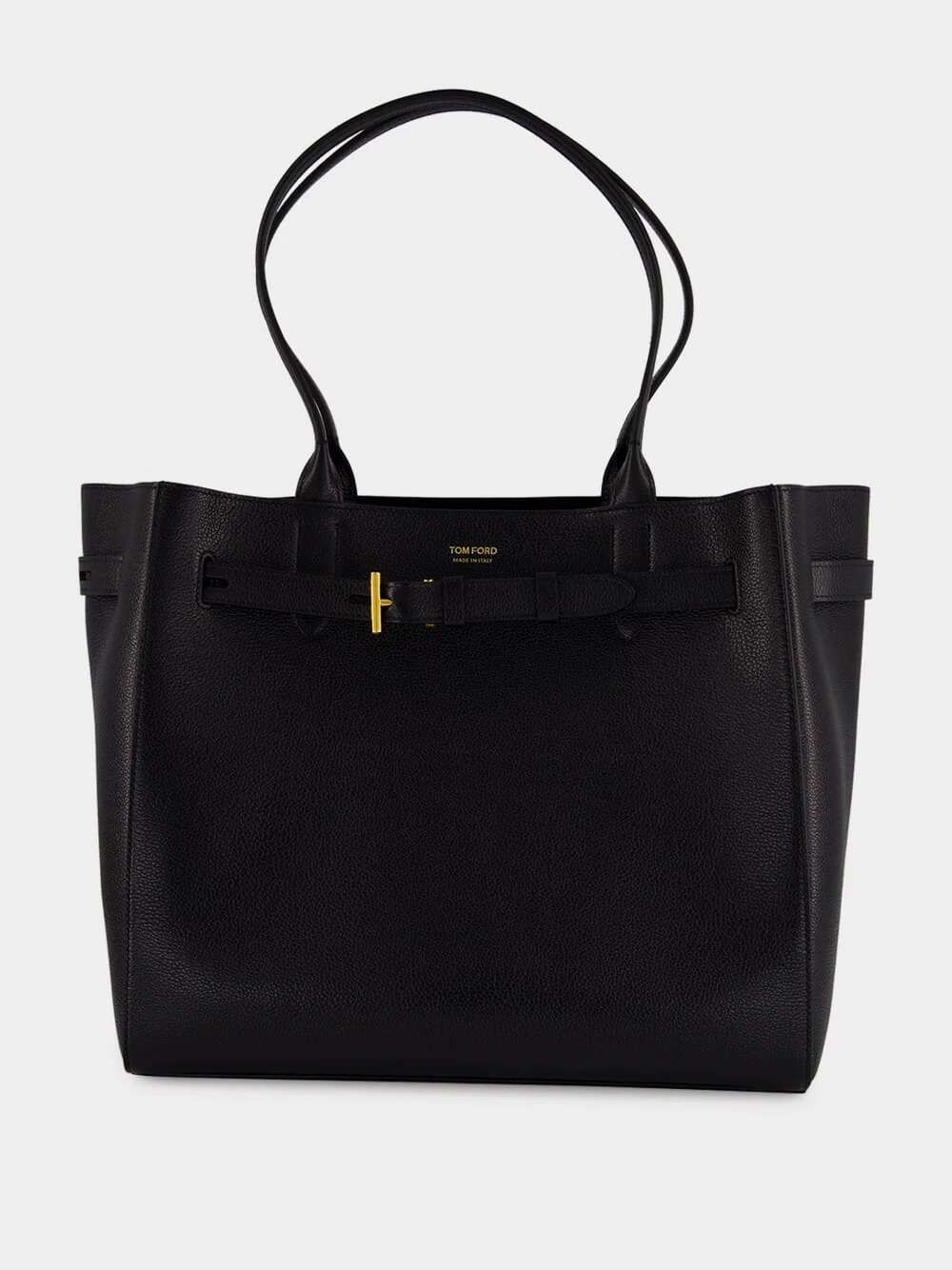 Black Grain Leather Audrey Medium Tote