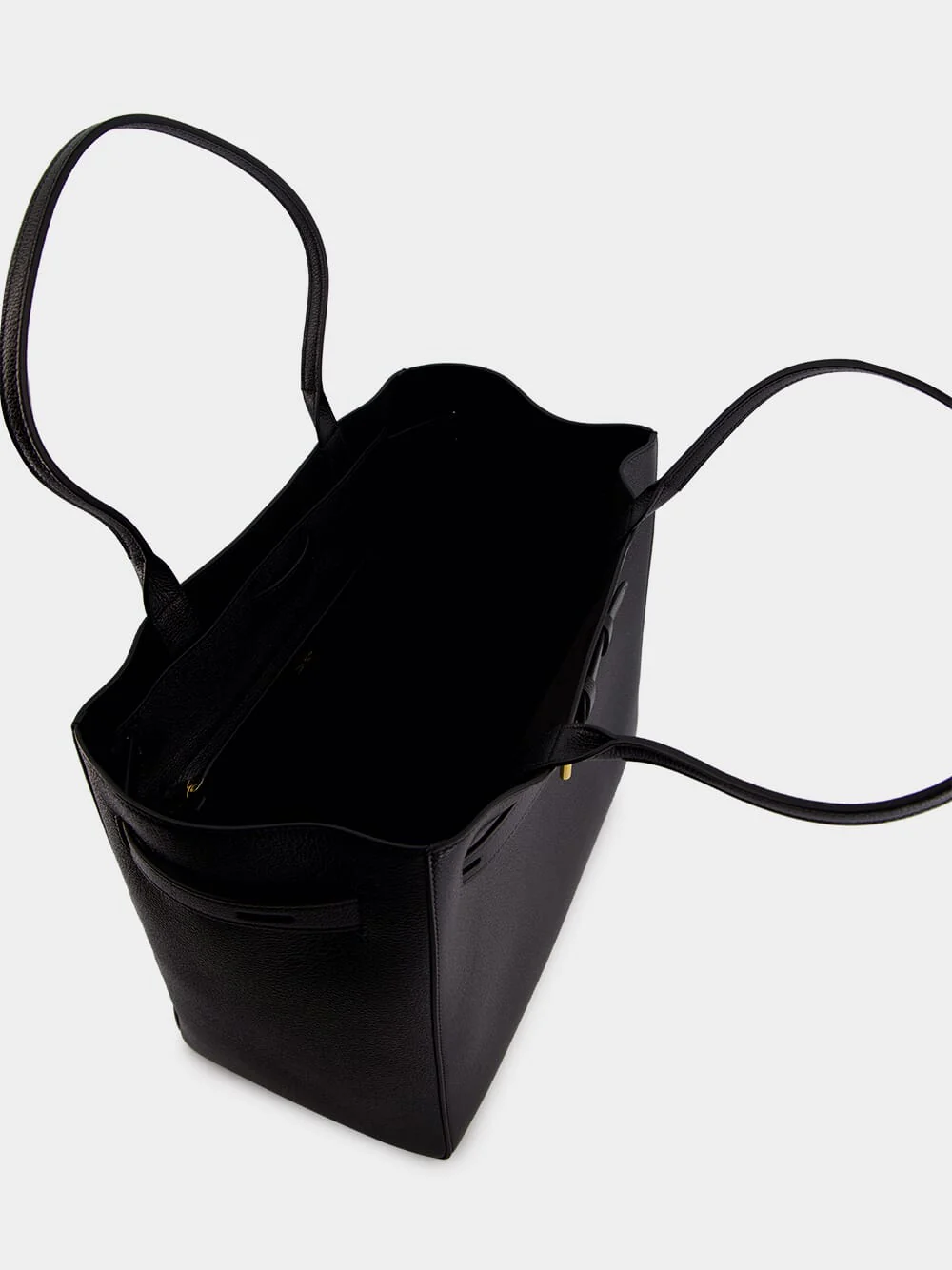 Black Grain Leather Audrey Medium Tote - Image 6