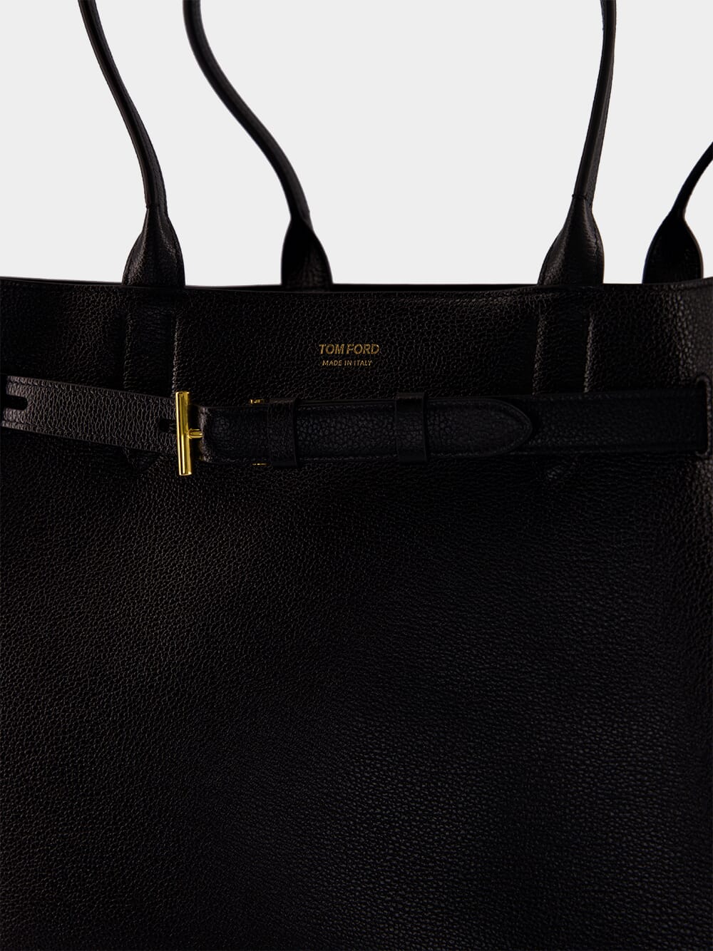 Black Grain Leather Audrey Medium Tote - Image 7