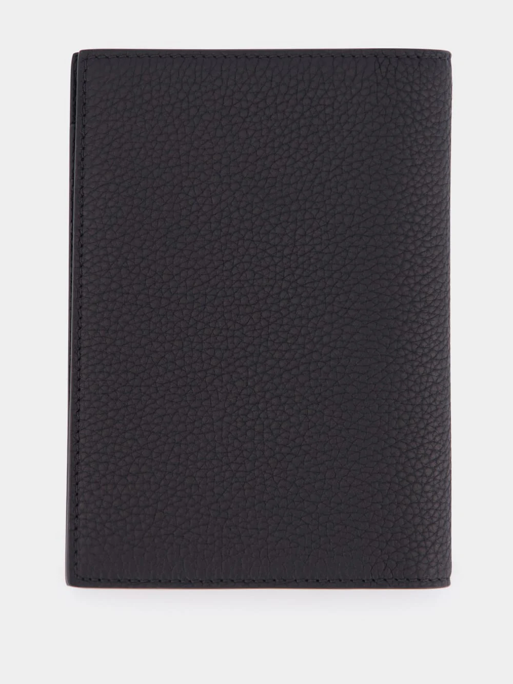 Black Grain Leather Bi-Fold Wallet - Image 2