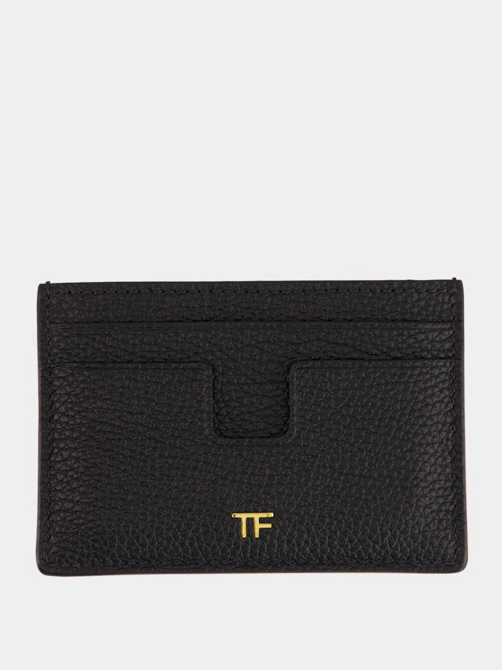 Black Grain Leather Card Holder