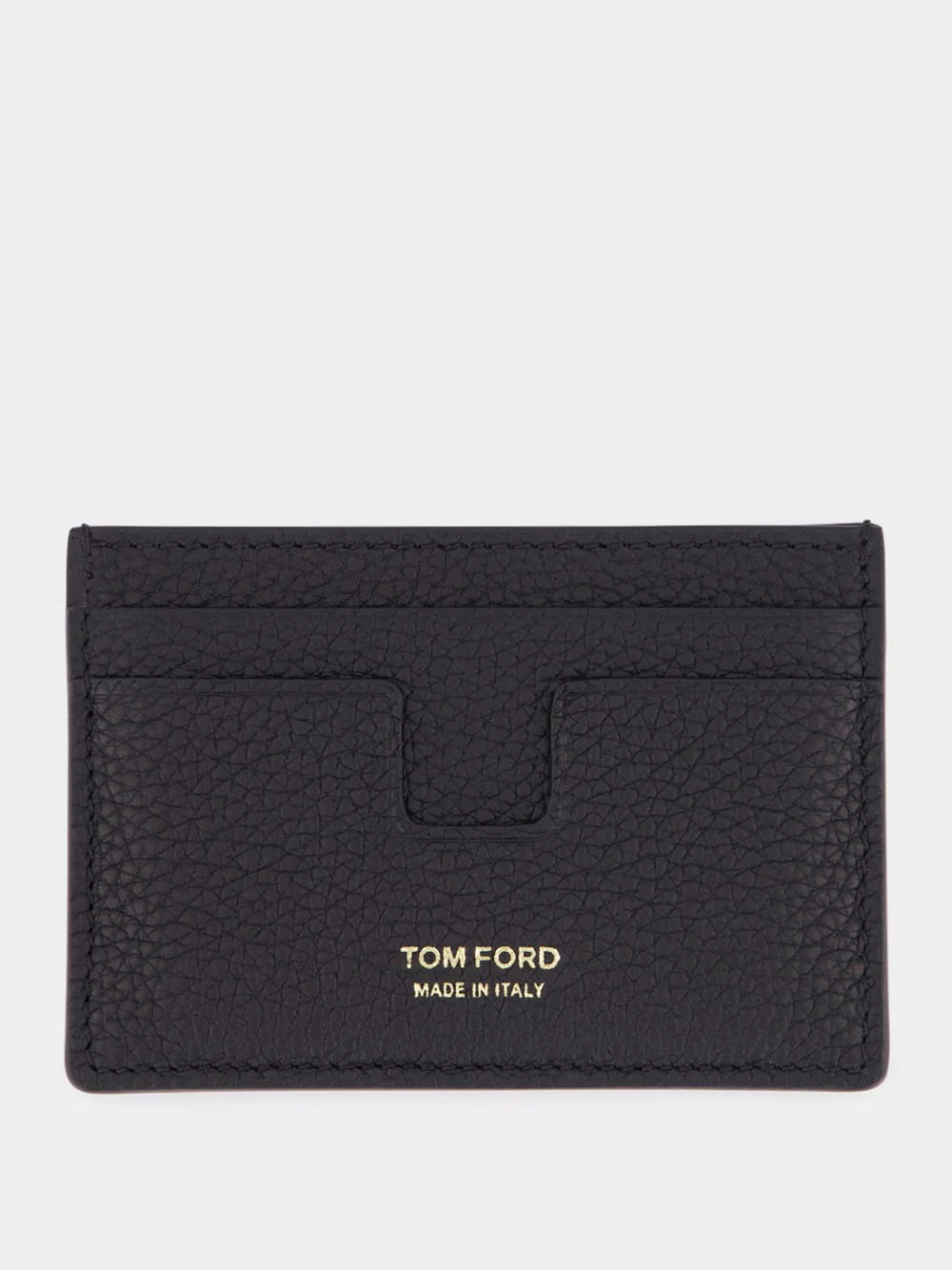 Black Grain Leather Cardholder