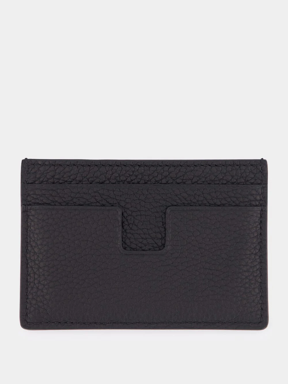 Black Grain Leather Cardholder - Image 2