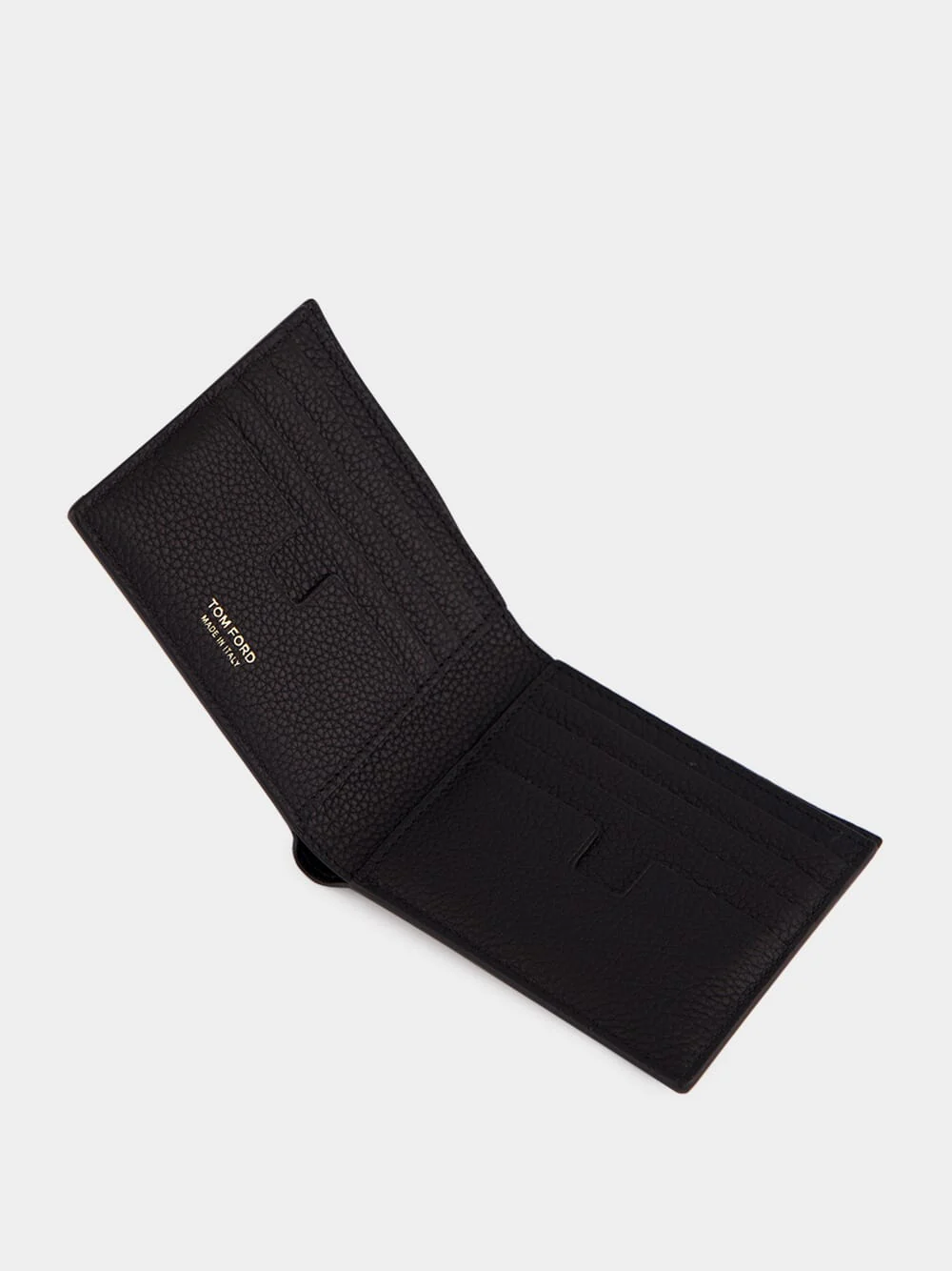 Black Grain Leather Classic Bifold Wallet - Image 2