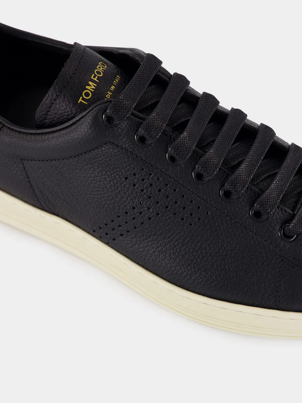 Black Grain Leather Warwick Sneaker - Image 7