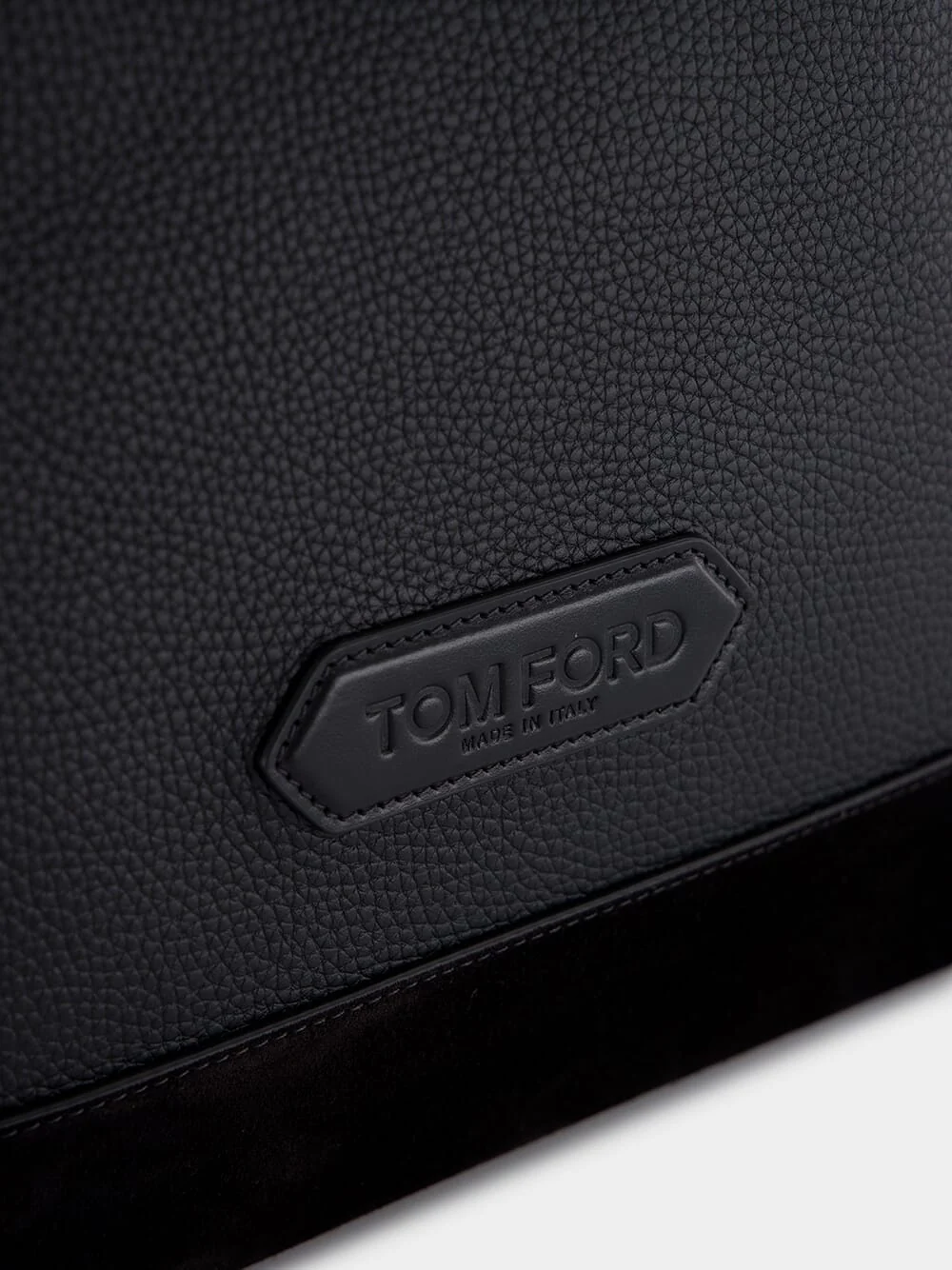 Black Leather and Suede Chic Sport Backpack - Image 6