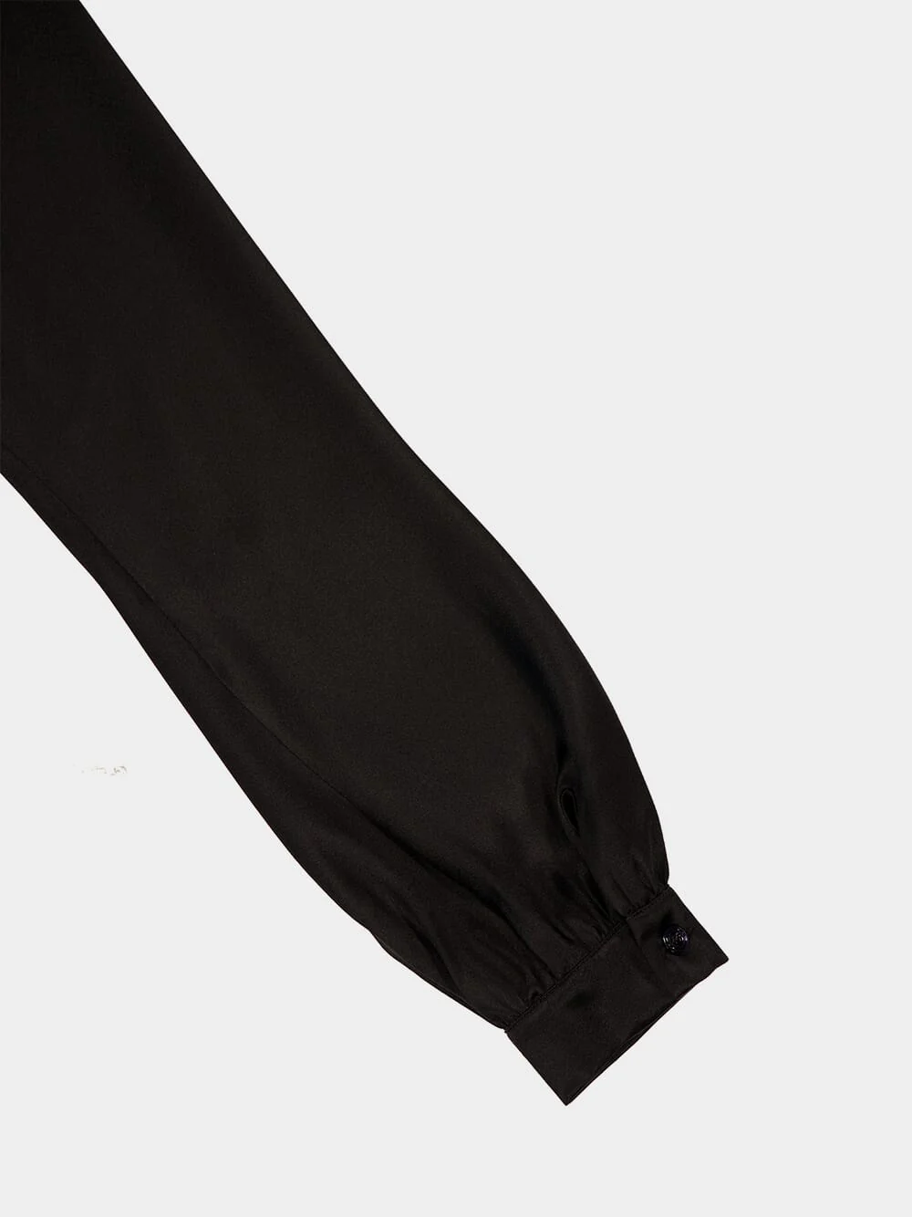 Black Mock Neck Blouse Charmeuse - Image 5