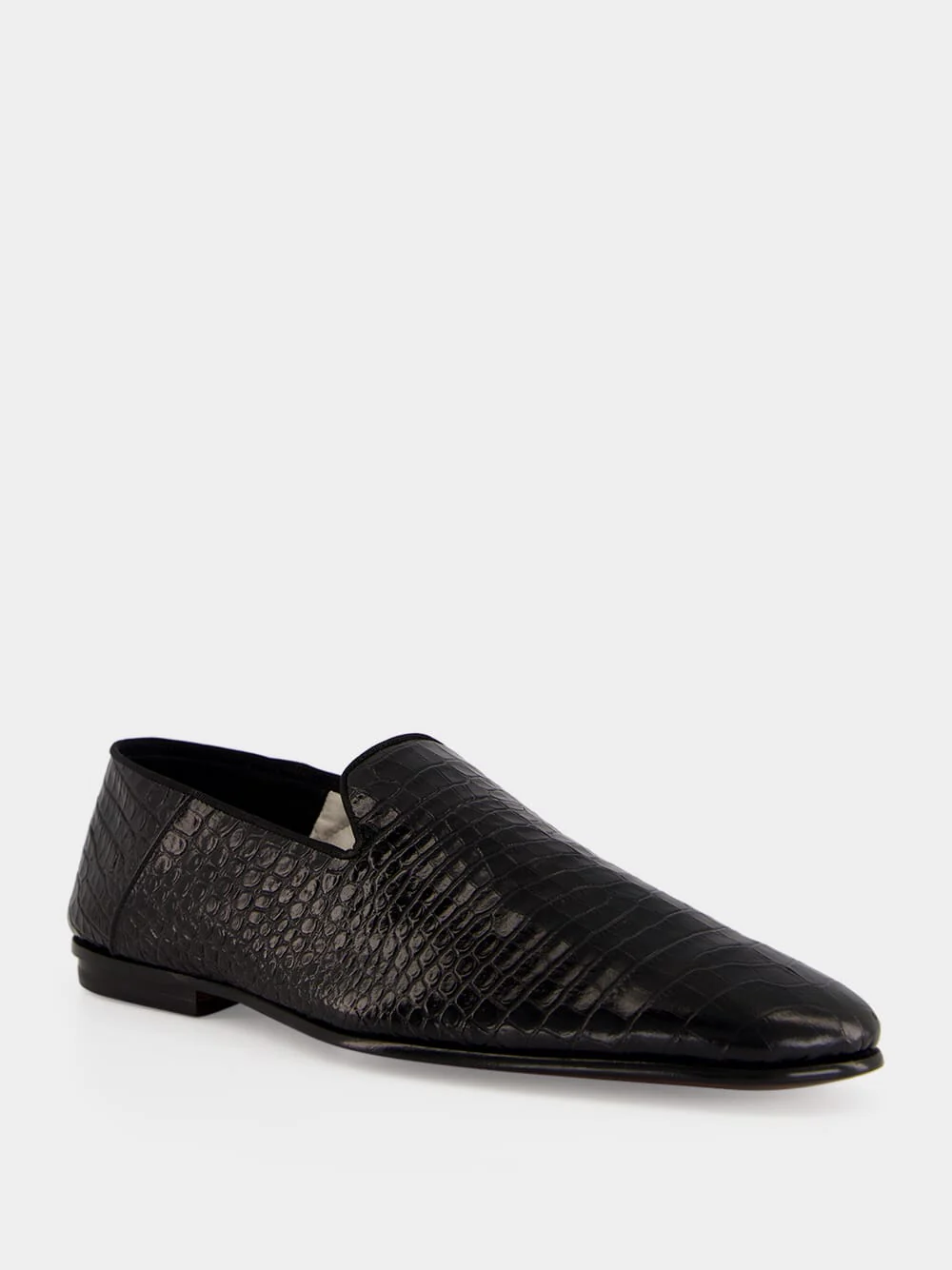 Black Printed Alligator Steven Slipper - Image 2