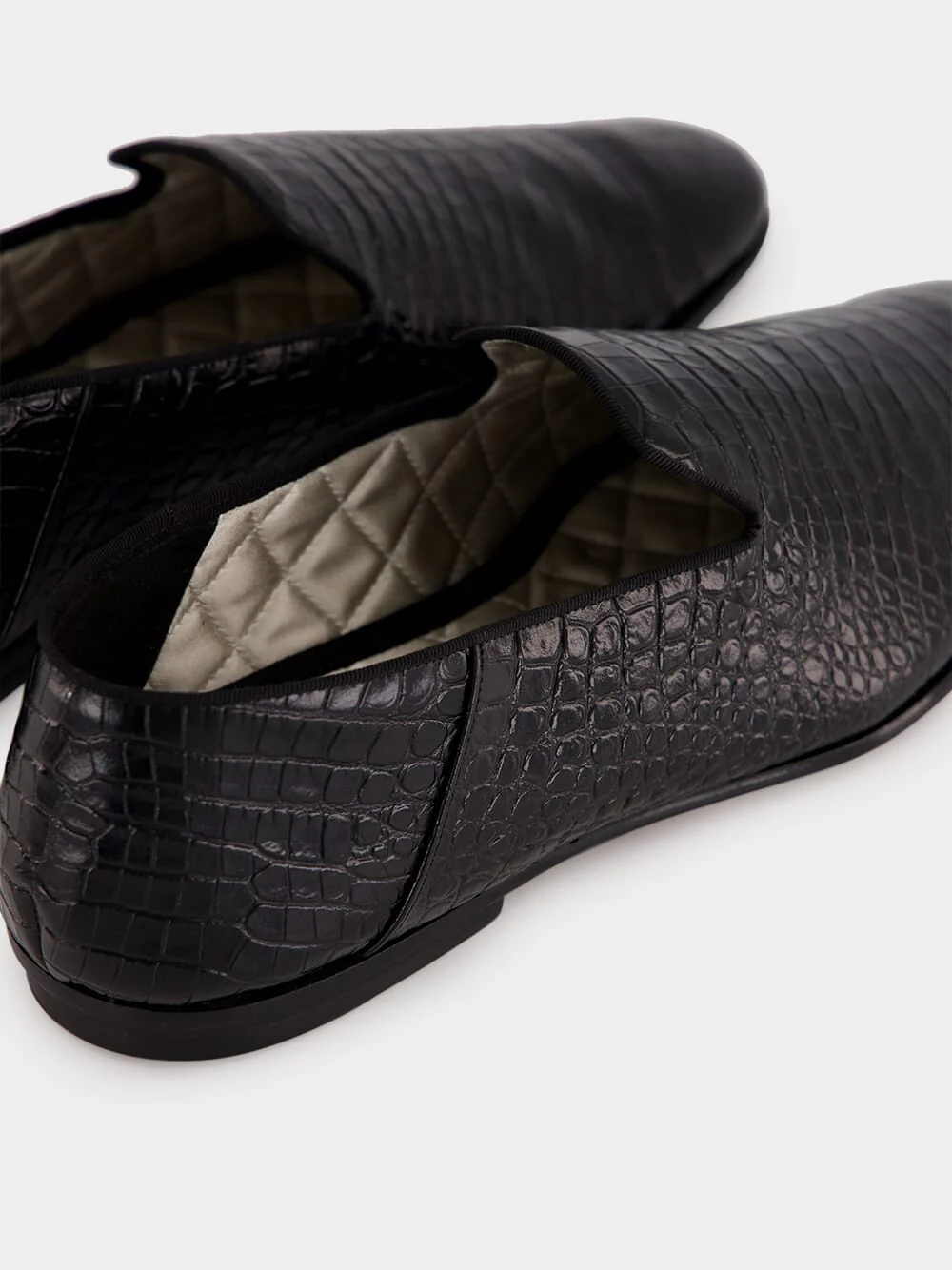 Black Printed Alligator Steven Slipper - Image 6