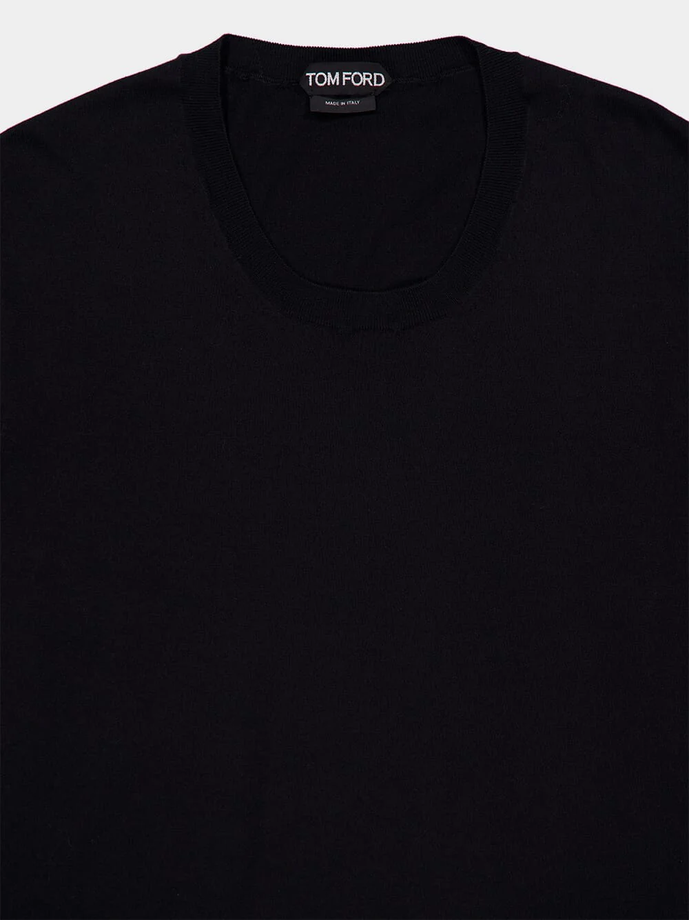 Black Pure Cotton Crew Neck T-Shirt - Image 3