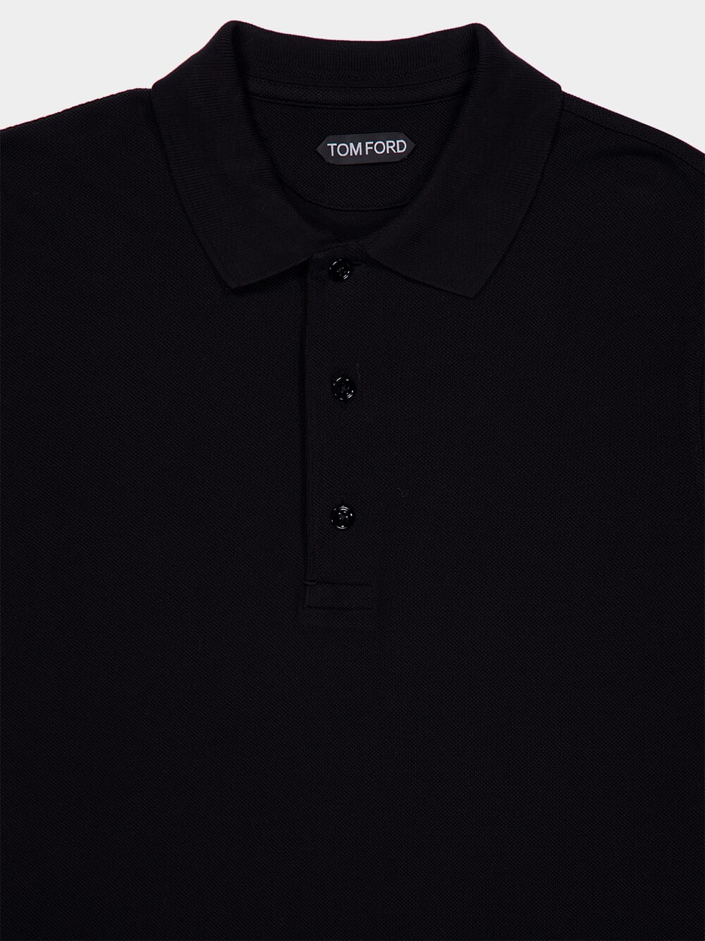 Black Regular Fit Short-Sleeve Piqué Polo Shirt - Image 3