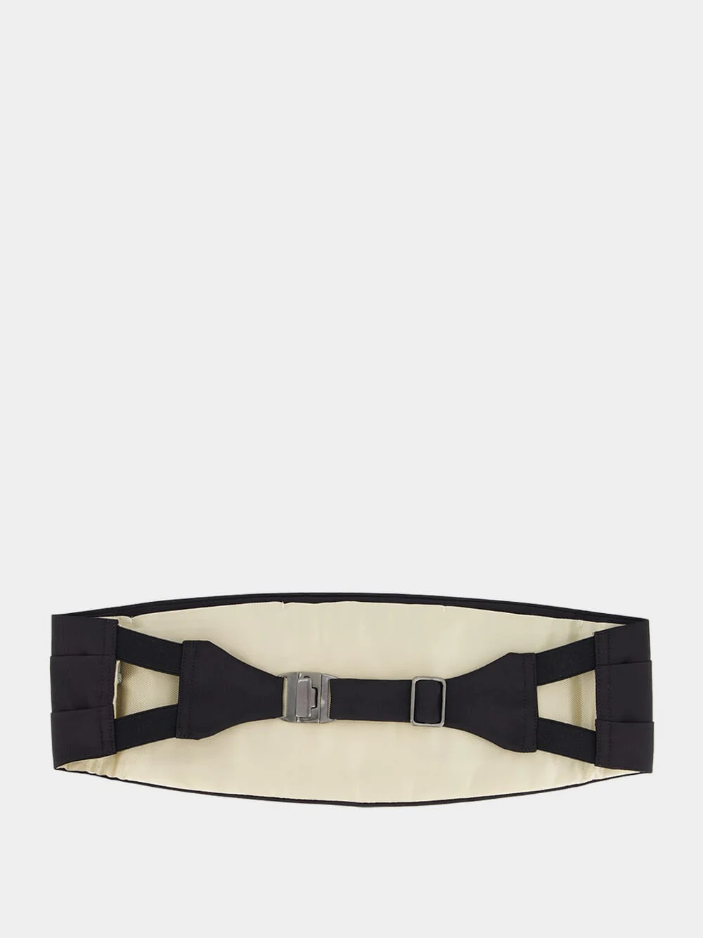 Black Silk Cummerbund Belt - Image 2