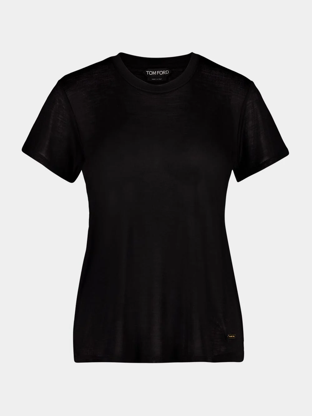 Black Silk Rib Jersey T-Shirt