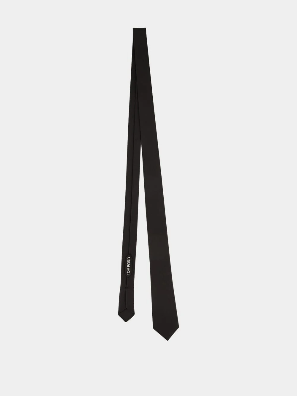 Black Silk Satin Tie - Image 3