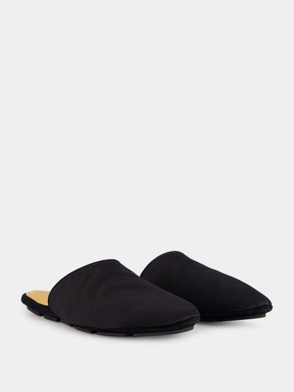 Black Suede Slippers with TF Embroidery - Image 3