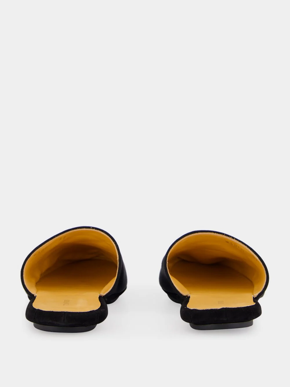 Black Suede Slippers with TF Embroidery - Image 5