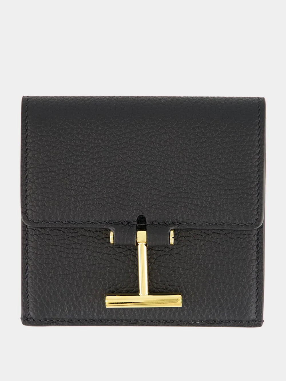 Black Tara Grain Leather Card Holder