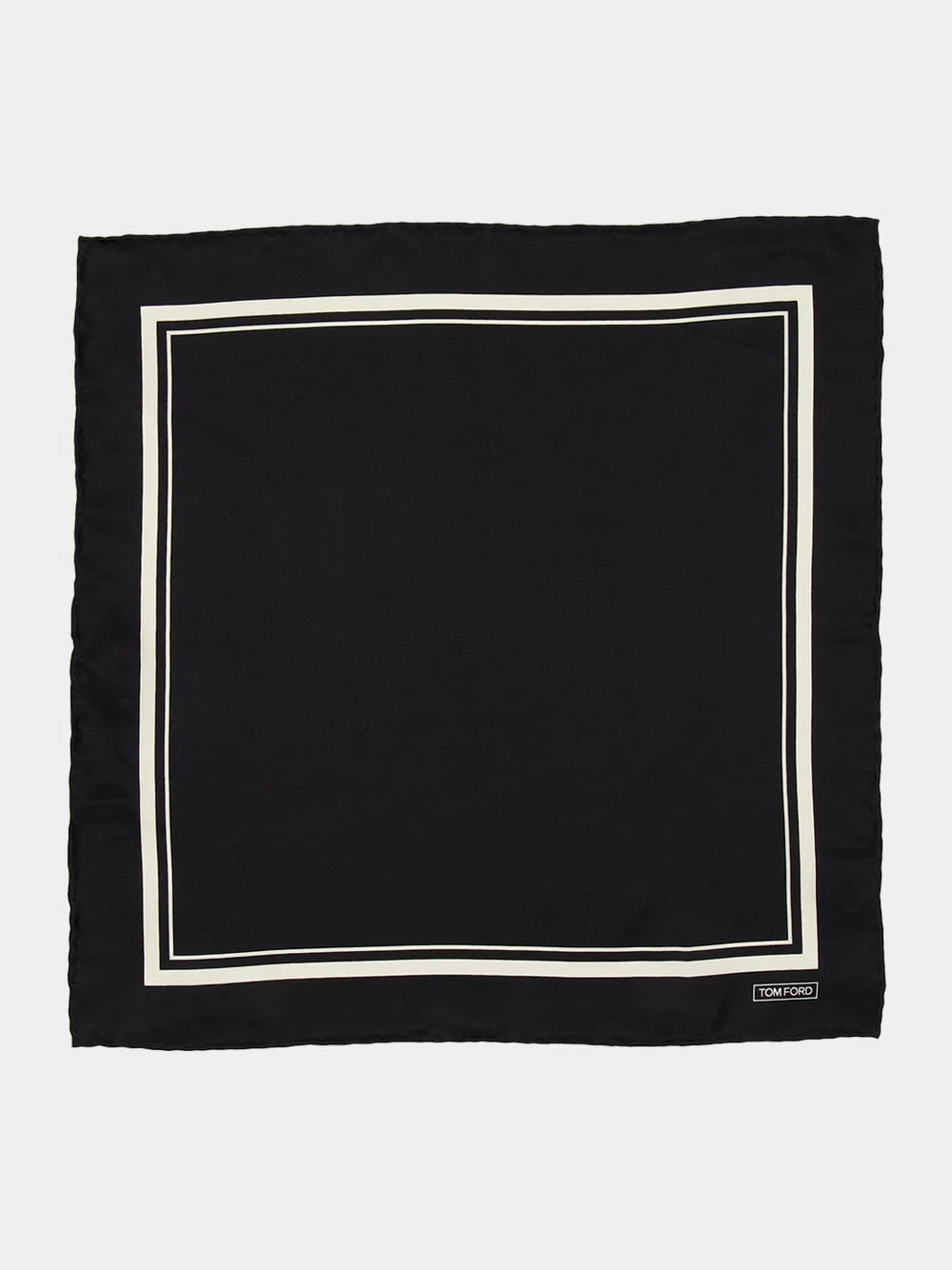 Black Tonal Frame Silk Pocket Square