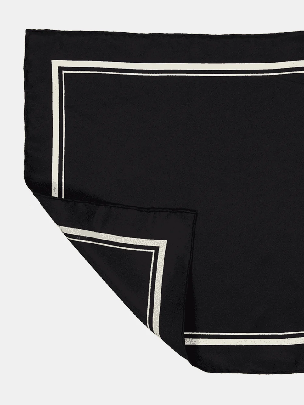 Black Tonal Frame Silk Pocket Square - Image 2