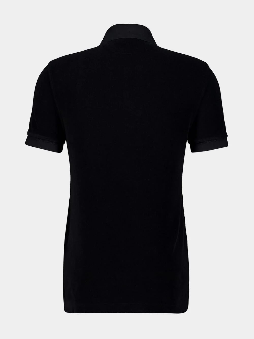 Black Towelling Polo - Image 2