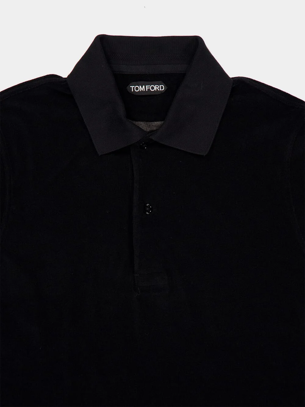 Black Towelling Polo - Image 3