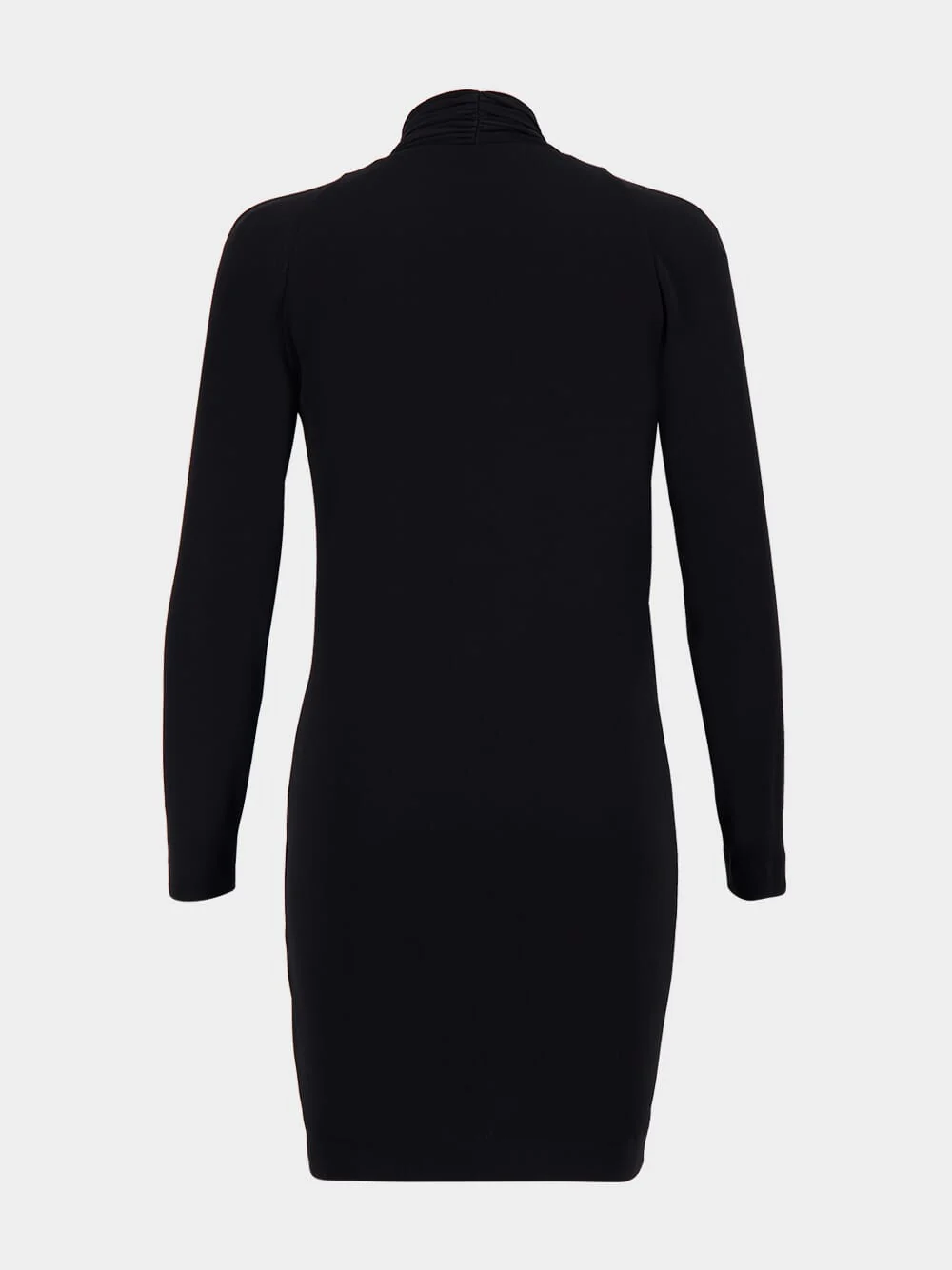 Black V-Neck Long Sleeve Cocktail Dress - Image 4