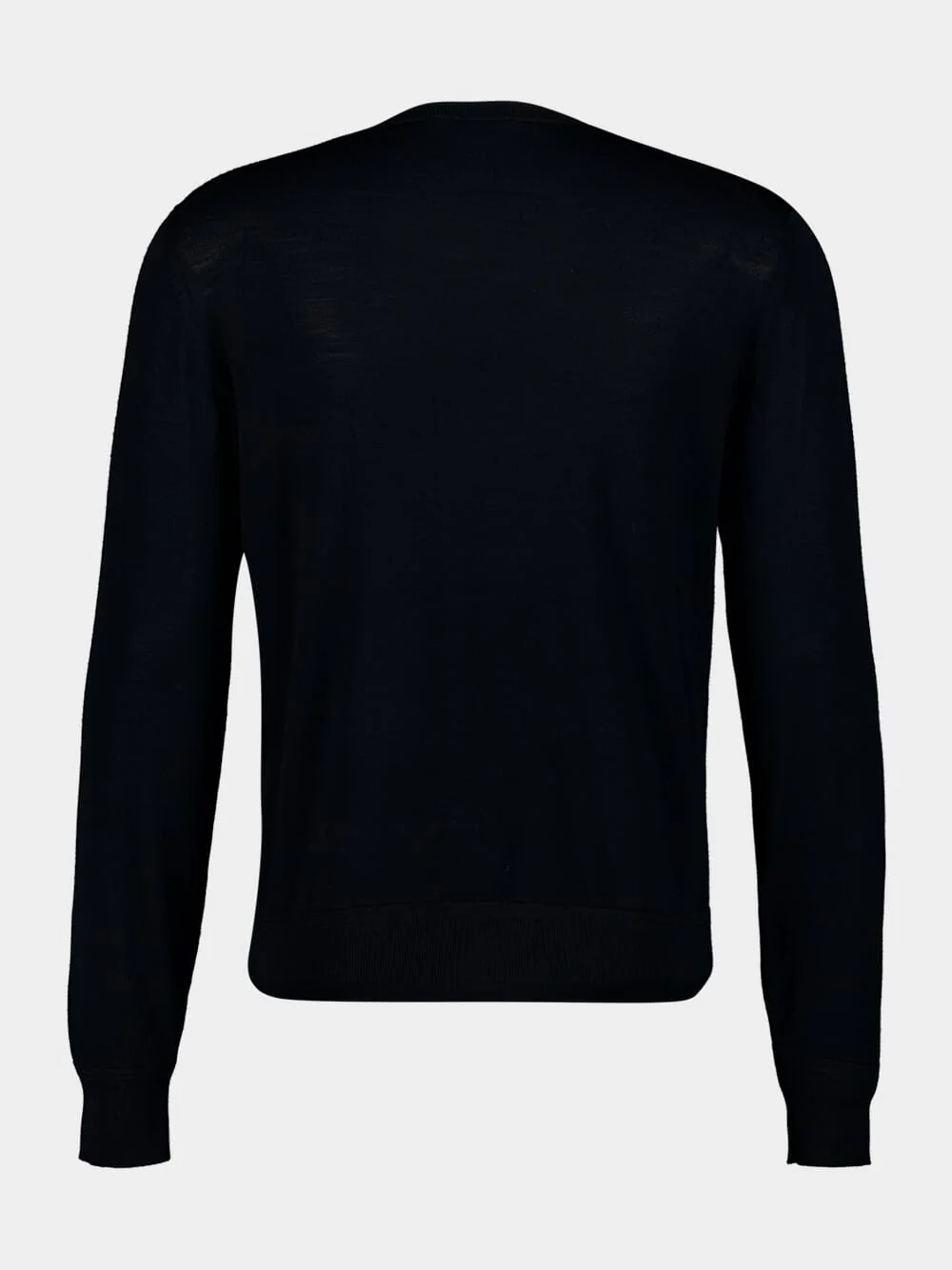 Black Wool Crew-Neck Knitwear - Image 2