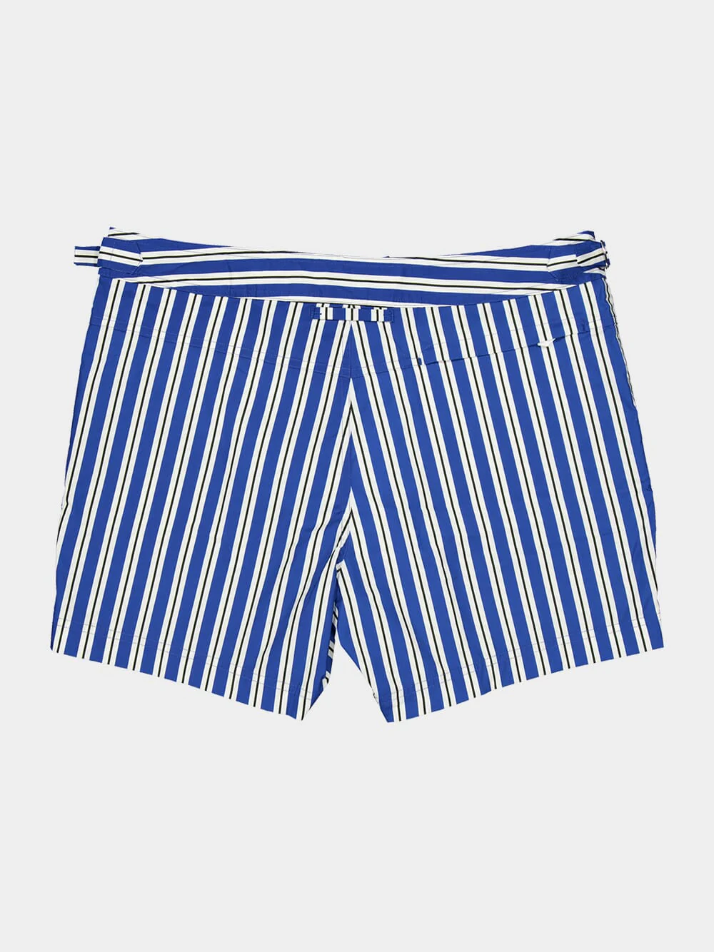 Blue and White Striped Swim Shorts - Image 6