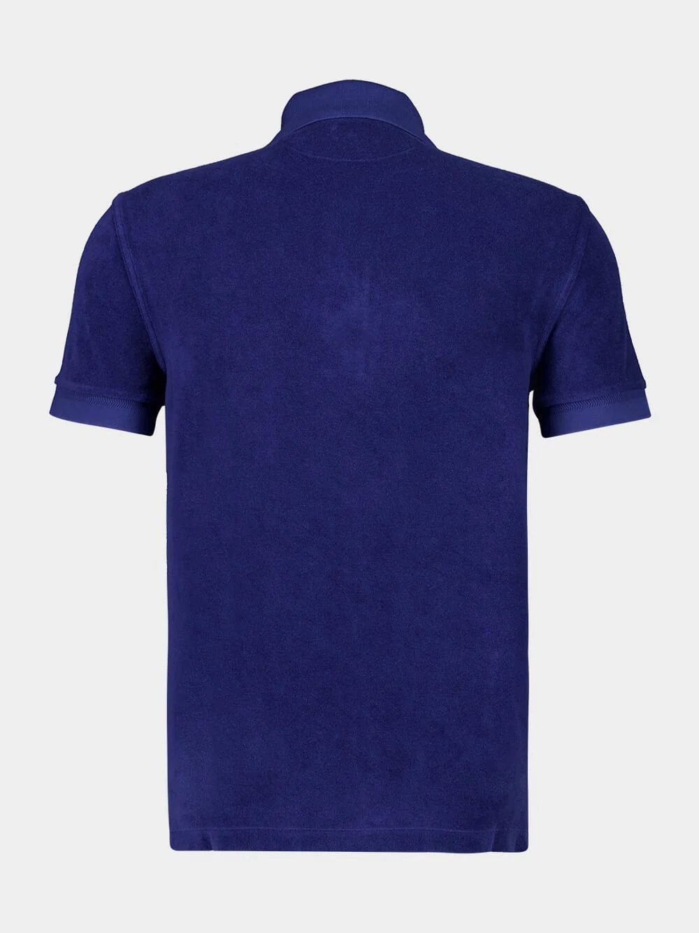 Blue Towelling-Finish Polo Shirt - Image 3