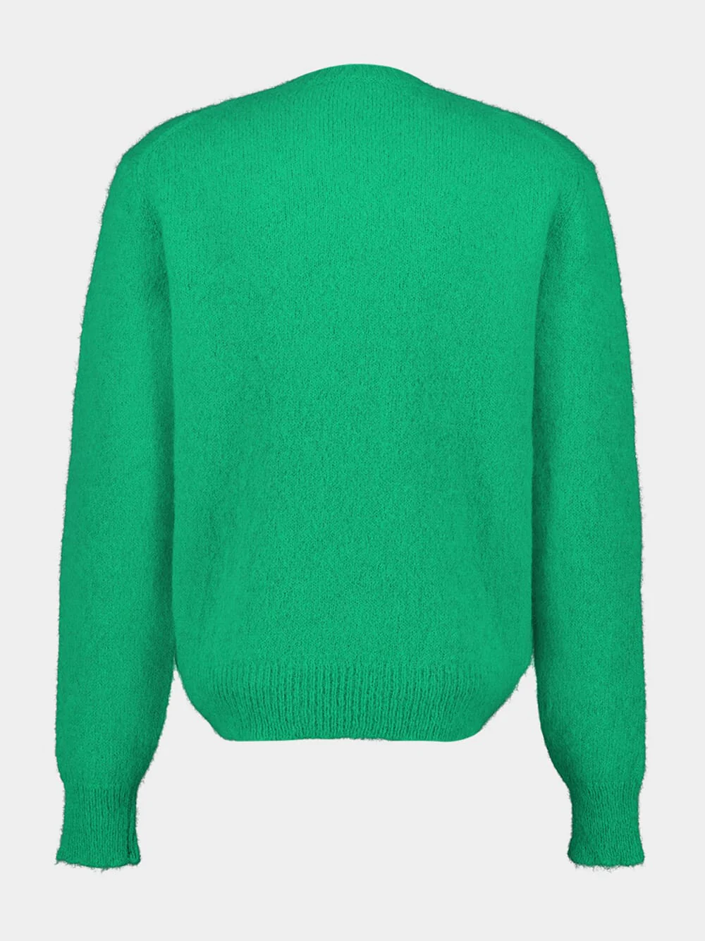Bright Green Sweater Crewneck Knit - Image 2