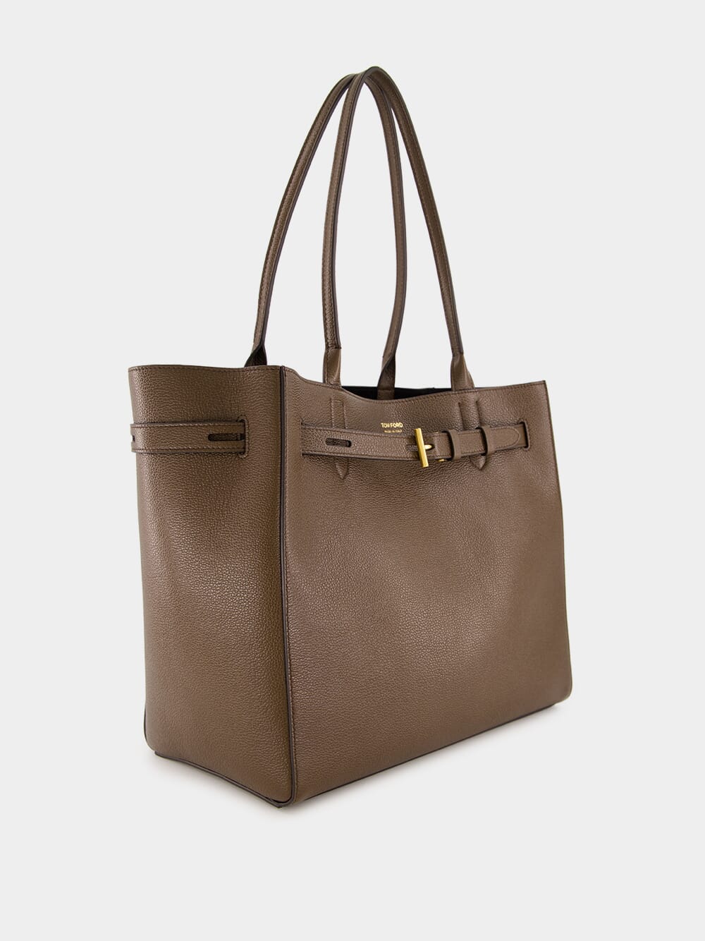 Brown Grain Leather Audrey Medium Tote - Image 2