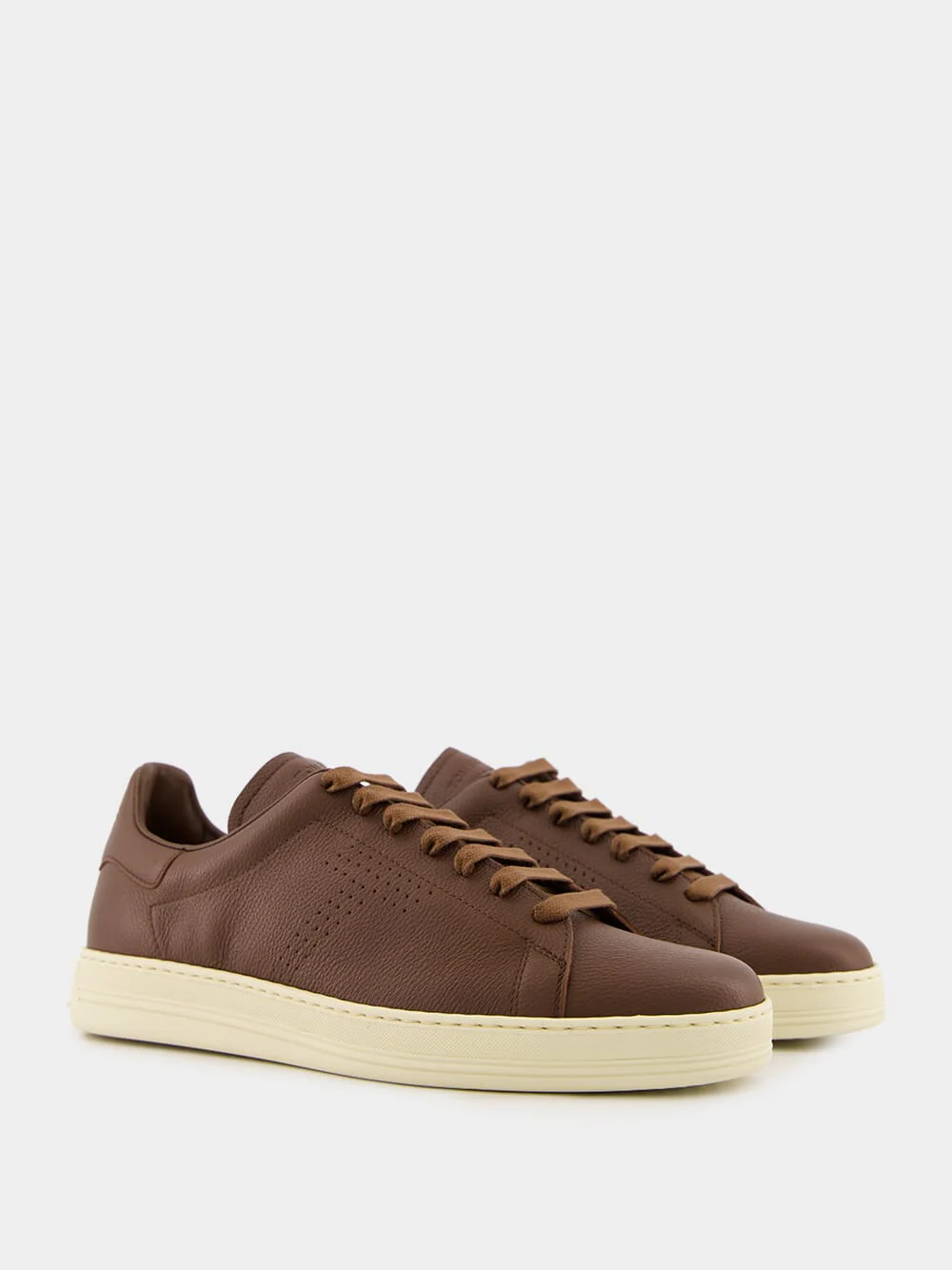 Brown Soft Grain Leather Warwick Sneaker - Image 3