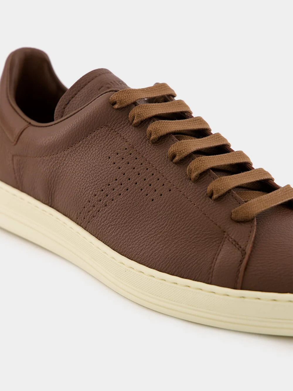 Brown Soft Grain Leather Warwick Sneaker - Image 7
