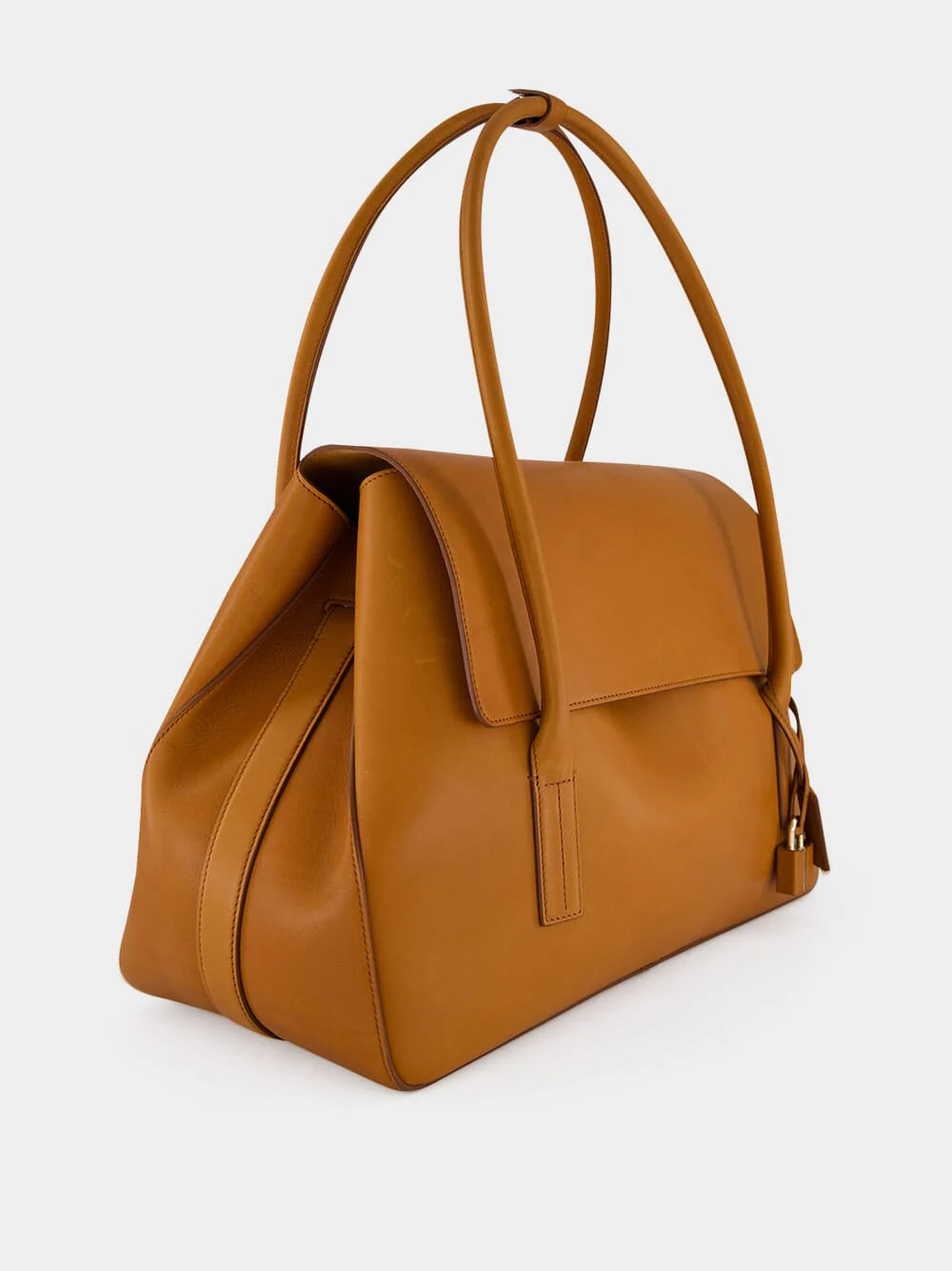 Caramel Natural Leather Eclipse Large Shoulder Bag - Image 3