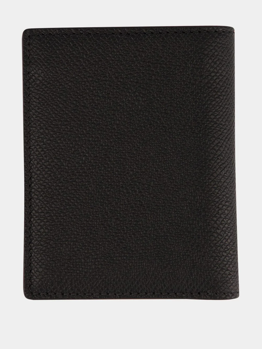 Black Small Grain Leather Cardholder - Image 2